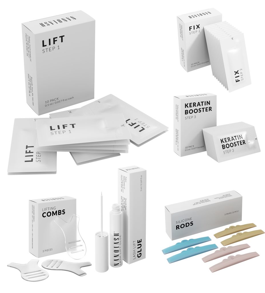 Kit de levantamento e laminação de cílios