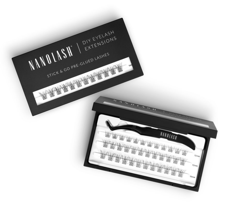 nanolash tufos de cílios com cola transparente