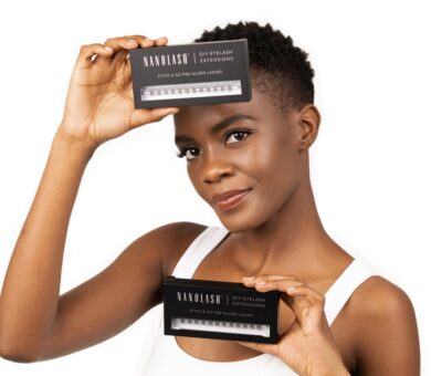 tufos de cílios com cola transparente nanolash