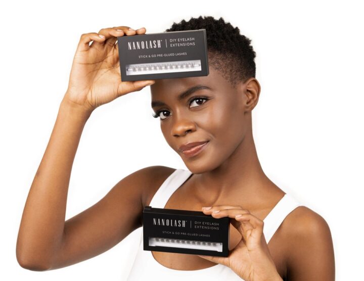 tufos de cílios com cola transparente nanolash