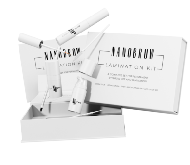 Kit de levantamento e laminação de sobrancelhas nanobrow