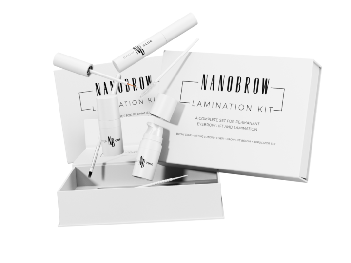 Kit de levantamento e laminação de sobrancelhas nanobrow